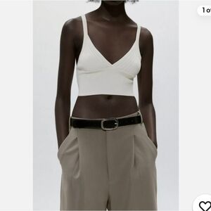 Zara Strappy Knit Crop Top